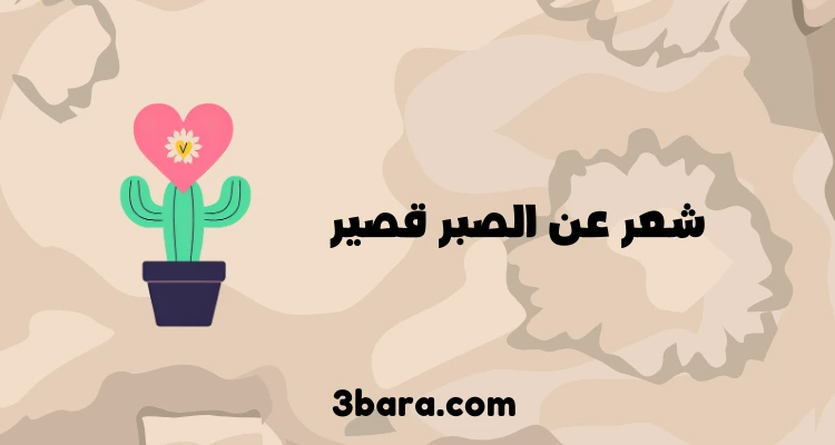 بيت شعر عن الصبر قصير، ابيات شعر عن الصبر والفرج نبطي، قصيدة عن الصبر