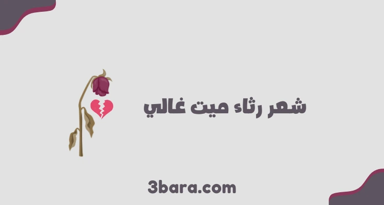أقوى أبيات شعر رثاء ميت غالي مؤثرة
